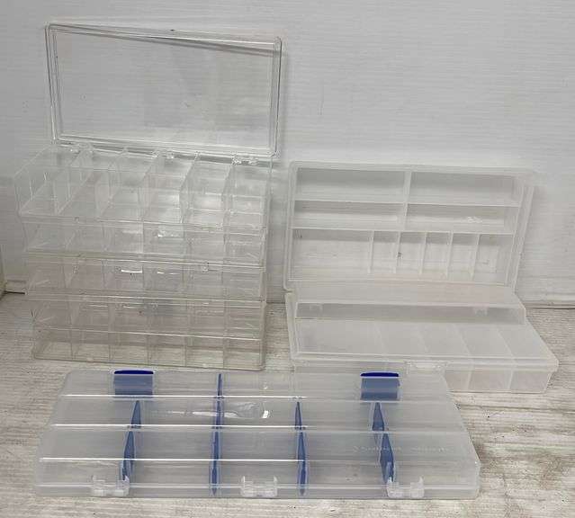 (7) Plastic shop, craft sorting boxes, up to 12 1/2