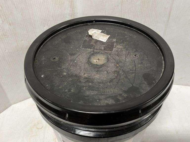 Latex flat white wall paint, full, 5gallons, unopened container