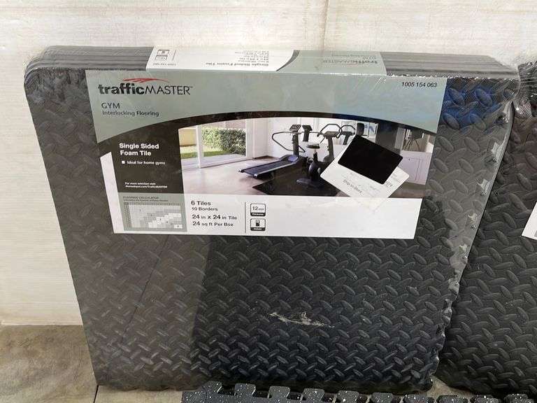 Trafficmaster gym interlocking floor tiles, 24" x 24", (16) tiles total