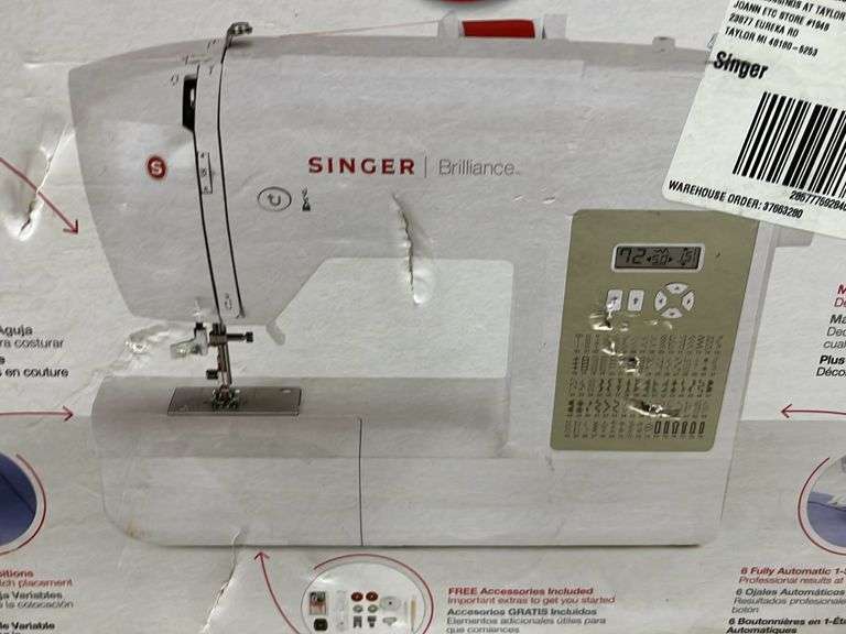 Singer Brilliance sewing machine, no. 6180, NIB Albrecht Auction Service
