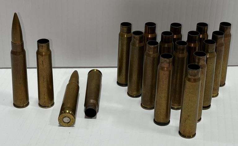 (19) 7.65 Argentine Mauser cartridges, include: 2- Live rounds, and 17 ...