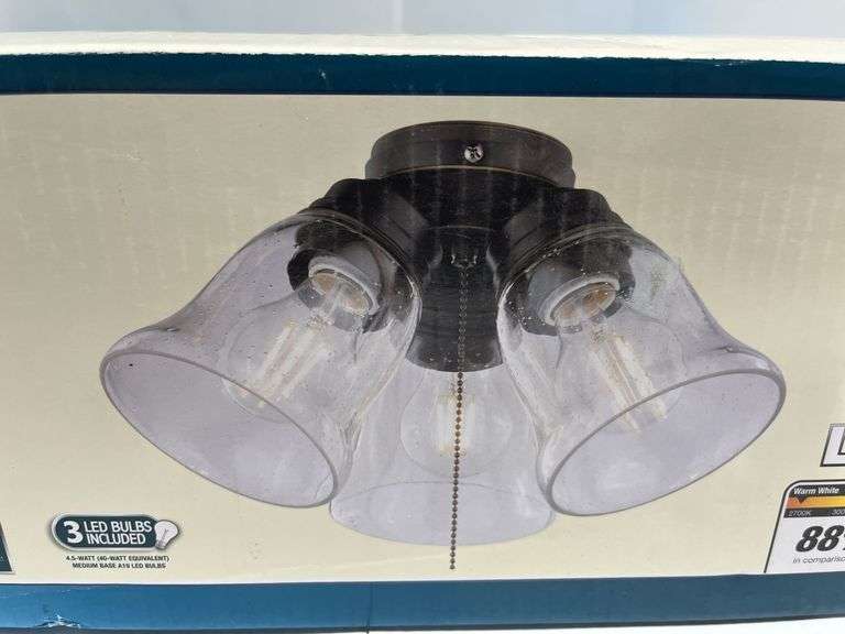 Patriot Lighting Peterson 3light oil rubbed bronze LED ceiling fan