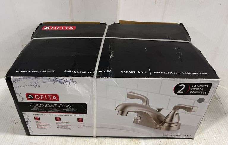 Delta 2-pack of matching bathroom faucets, foundations, 4" centerset ...