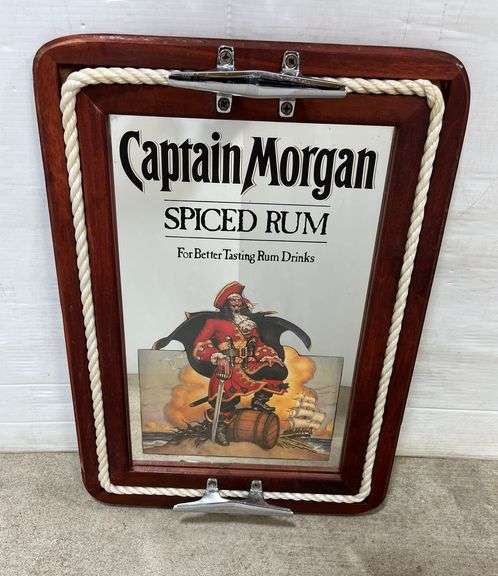 Captain Morgan Spiced Rum rope ship/boat/nautical theme mirror sign for ...