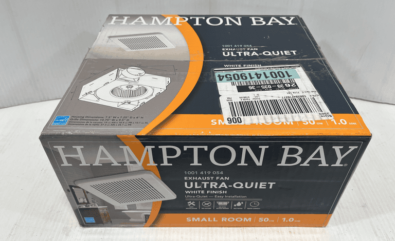 Hampton Bay exhaust fan for bathroom, ultra quiet, white finish, easy ...