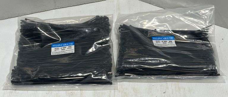 (1,000) Pieces of nylon cable ties, adjustable, heat and stain ...
