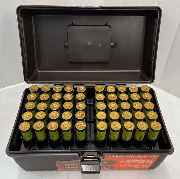 (100) 20-Gauge Shells in Shotgun Shell Box - Albrecht Auction Service