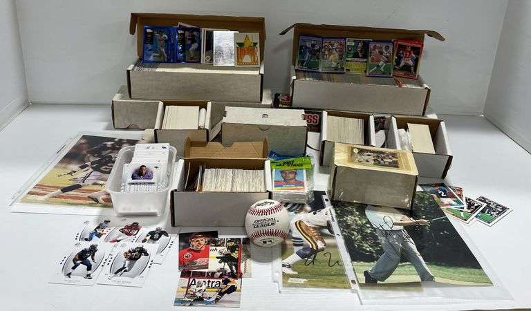 Sports cards collections, autographs, and (12) complete sets, please ...