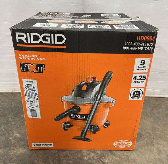 Ridgid Shop Vac 9 Gallon