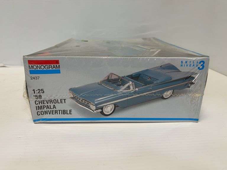 Monogram 1959 Chevrolet Impala Convertible 1:25 scale sealed model kit ...