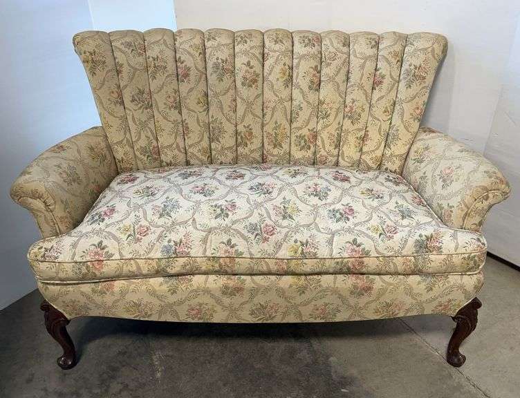 Antique settee couch, 52"W, nice, some wear