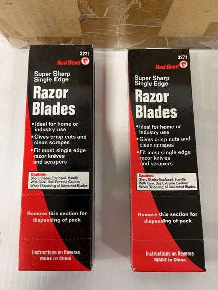 (3,500) Red Devil single edge razor blades, box- 6 1/2