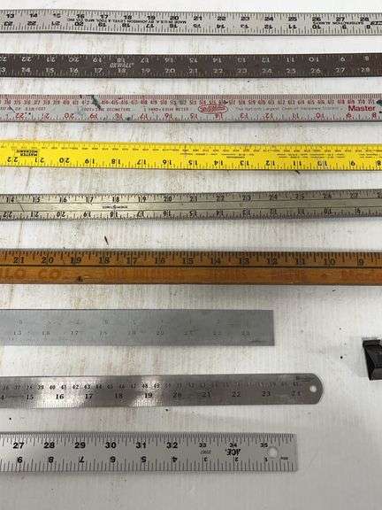 (9) Rulers: 8- Metal, 1- Wood, each- 24