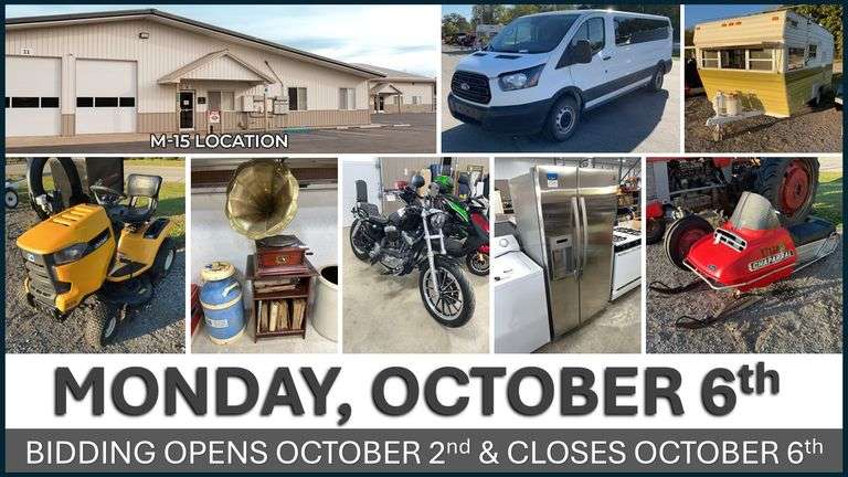 October 6th (Monday) M-15 Online Consignment
