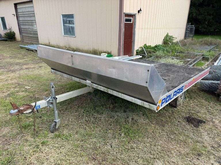 Featherlite 2-Place Snowmobile Trailer, Model 1631, 8'6" x 10' long, 2" Ball Hitch, 20.5x8.0-10 Tires.  Sells with Bill of Sale.
