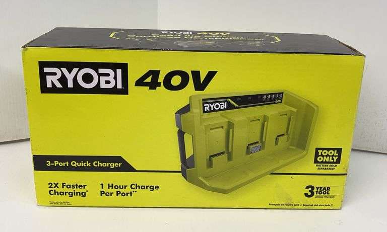 Ryobi 40V 3-Port Quick Charger
