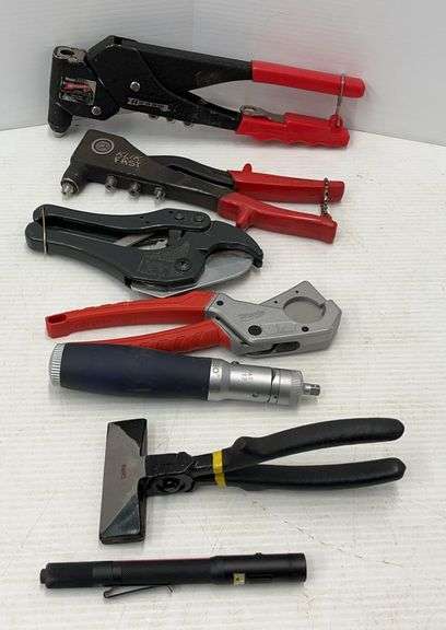 Rivet Guns, Cutters, Flashlight, and More - Albrecht Auction Service