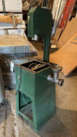 Central Machinery 10" Meat Saw, Model T-1582, 3/4 hp Motor, 110 volt.  Comes with Meat Grinding Attachment.  No Table.