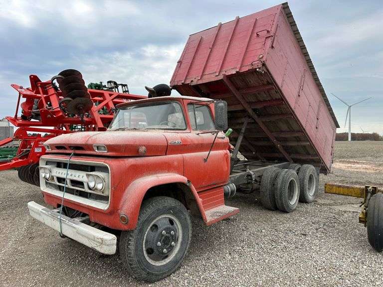 1962 Chevy Model 60 Grain Truck, (37,127 Miles), VIN:  2L633F114360, Runs, No Brakes.  Clean and Clear Title.