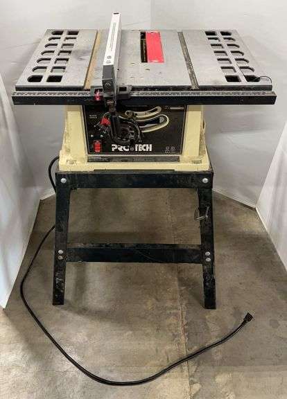 Pro tech table saw on stand, 10" blade x 35"H, used, works great ...