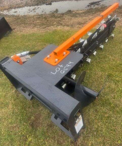 2025 Wolverine Model TCR-12-48H Skid Steer Quick Attach Trencher, New, Unused, NOTE: No Sunday Pick-Up