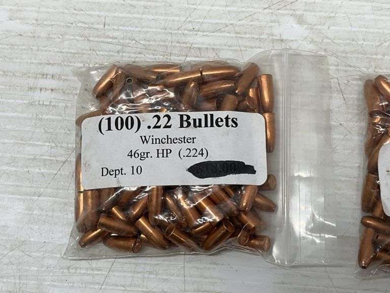 (500) Winchester .223 Bullets, 46-Grain HP, .224