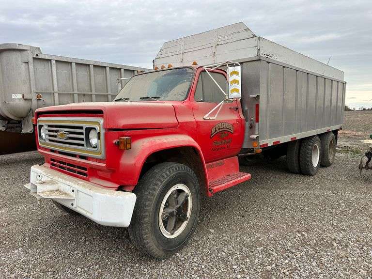 1974 Chevy Stake Truck, (79,631 Miles), VIN:  CCE624V157802, 18’ Box, 48” Sides, Board Extensions, 4-Speed Manual, Not Running, No Brakes.  Clean and Clear Title.