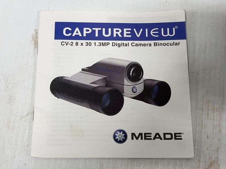 Meade captureview digital camera binoculars, CV-2 8x30, 1.3 MP, case- 4 ...