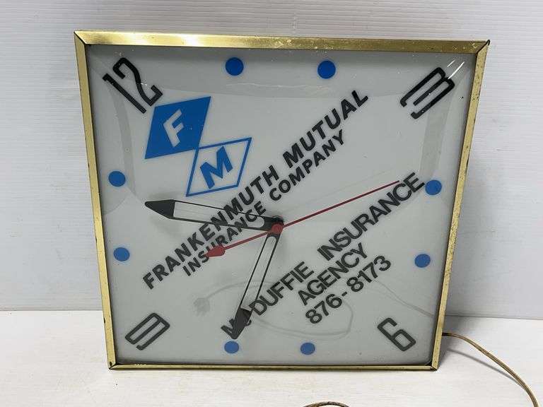 Frankenmuth Mutual Insurance Co. clock, electric, 15