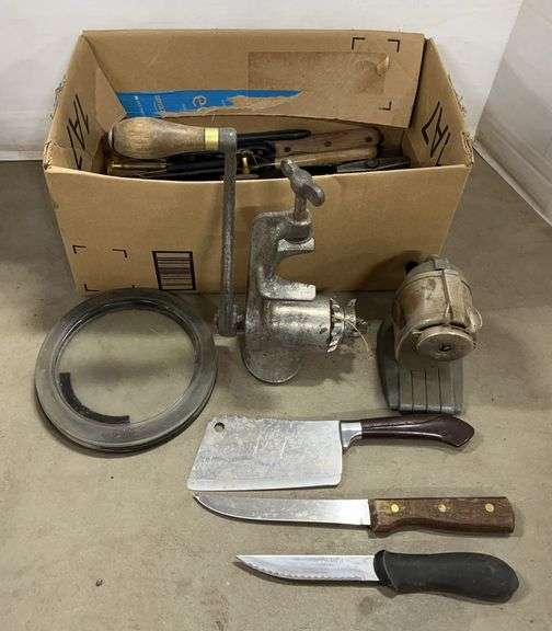 Assorted items, includes: (2) Older pencil sharpeners, (2) OIder safety ...