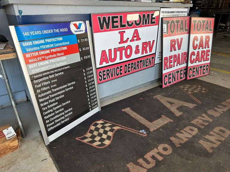 (4)-Signs:  two are 24" x 36", one 27" x 36" and one 25" x 36"