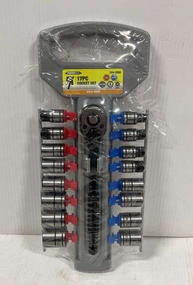 17-Piece Performax sockets and ratchet set, includes: 8- Standard ...