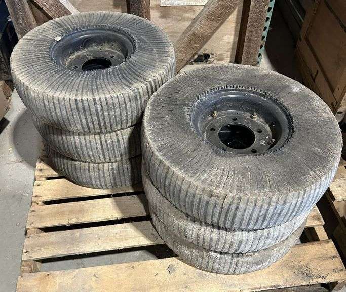 This item Selling ABSOLUTE! ~~~ (6)-Solid Rubber Wheels with 5-Bolt ...