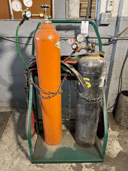 Torch Set with Dolly.  Compressed Gas Cylinders Not Included.