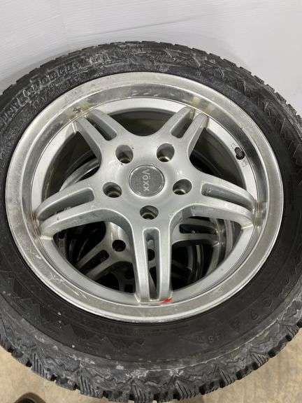 (4) Five-lug rims with tires, P225/50R16, 17