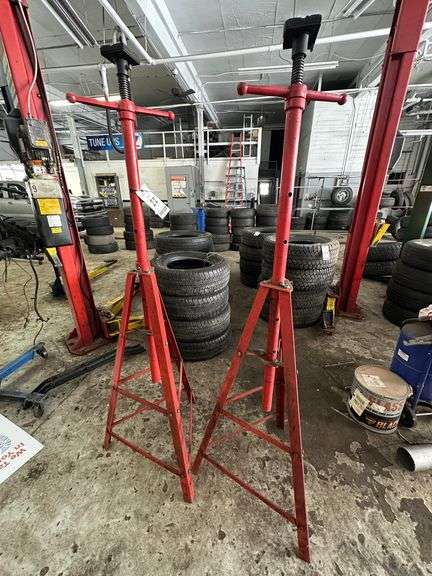 (2)-High Reach Automotive Stands