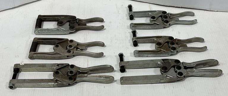(3) Sets of custom made steel clamps for car repair, hobby, DIY, 6 ...