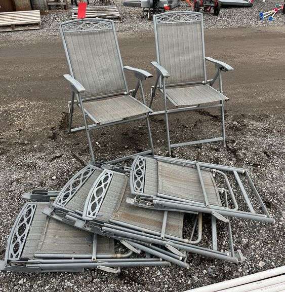 (6) Folding deck chairs, used - Albrecht Auction Service