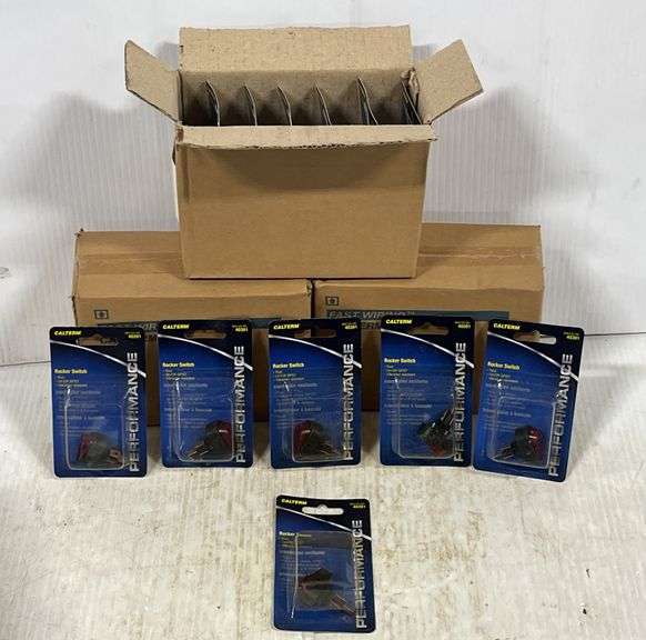 (24) Calterm No. 40391 red glow on/off rocker switch, 1 1/2