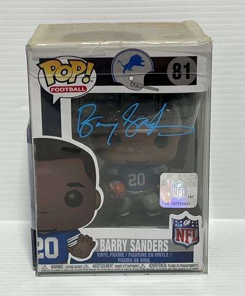 Barry Sanders autograph Funko Pop, signature authenticated by Swartz ...