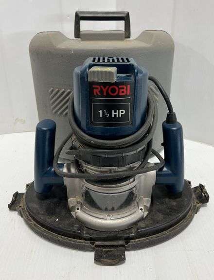 RYOBI 1 1/2 HP router in hard case, case- 12