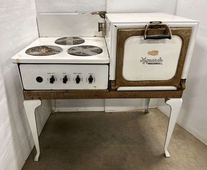 Antique monarch electric stove, very heavy, 40"W x 22"D x 39"H, needs