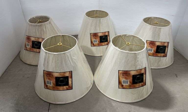 (5) Lamp shades, up to 11"H - Albrecht Auction Service