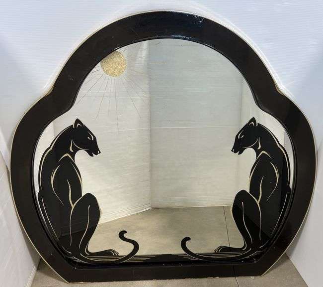 Large black Panther mirror, 46