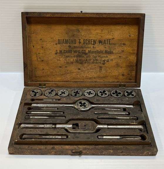 Vintage Diamond T. Screw Plate, manufactured by S.W. Card Mfg. Co