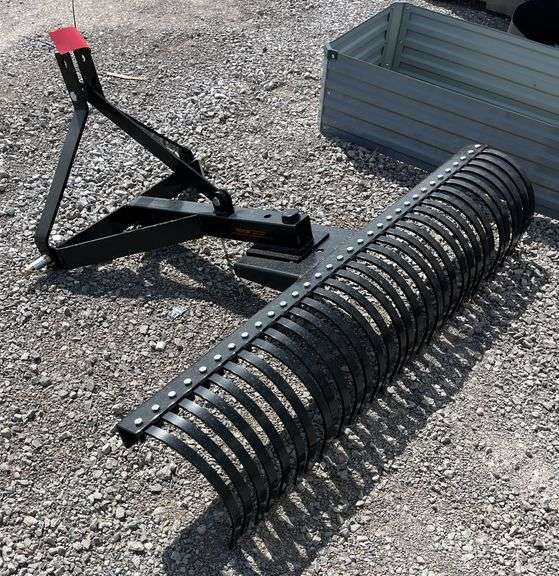 Tow-behind landscaping rake, 32-tine, 60