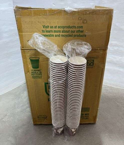 (800) Disposable insulated 8 oz. coffee cups, renewable double-wall hot ...
