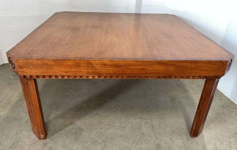Wooden coffee table, solid, 37" x 18"H, nice