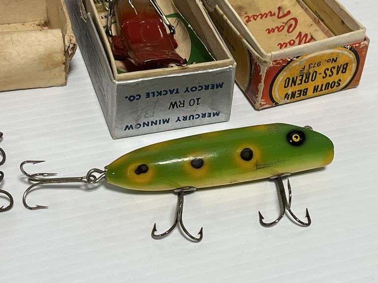 (12) Collectible lures with original containers, include The Weezel
