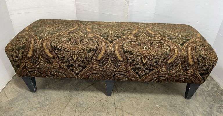 Large upholstered bench/ottoman, 61"W x 24"D x 22"H